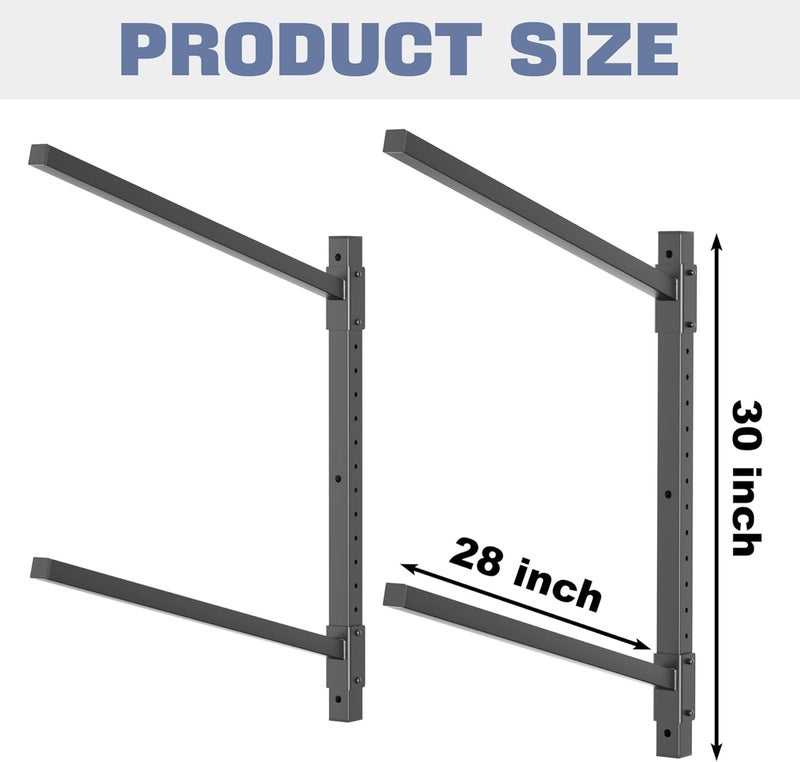 WALMANN Heavy Duty Wall Mounted Kayak Storage Rack for Garage, Adjustable Kayak Hangers for Wall, Holds Up to 220 lbs - Image 3